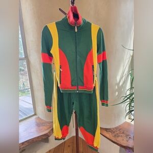 L.A.M.B. Green, Yellow, and Red Track Suit